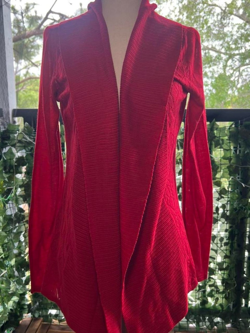 Cato Bright Red Ribbed Knit Sweater